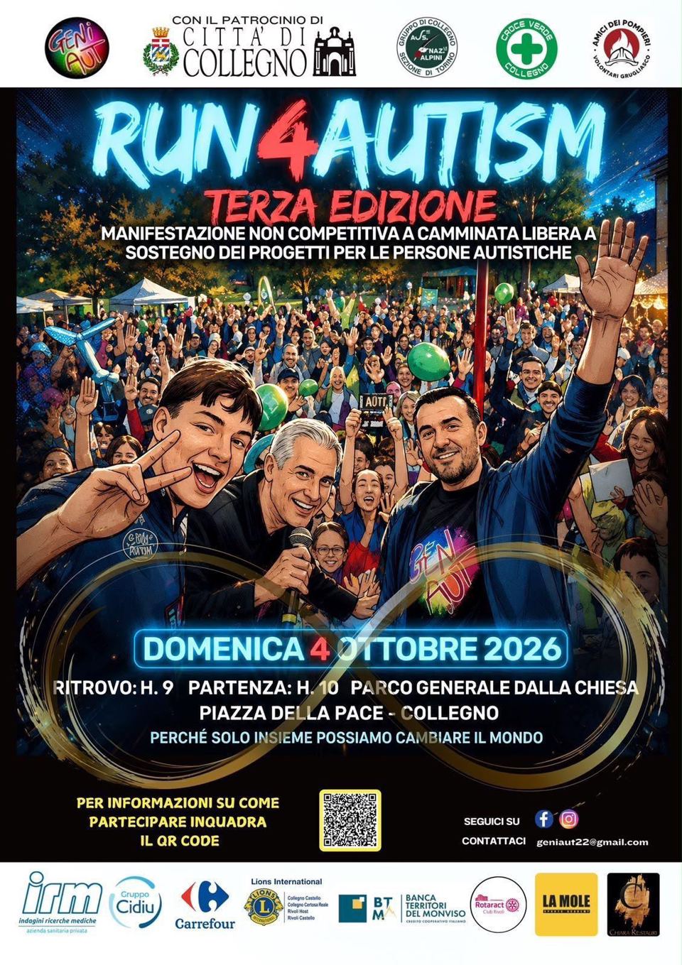La locandina della terza edizione della Run4Autism.